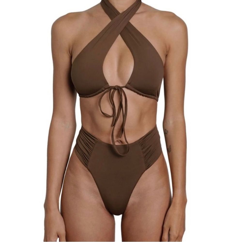 Riot Swim Chocolate Toka Bikini Top